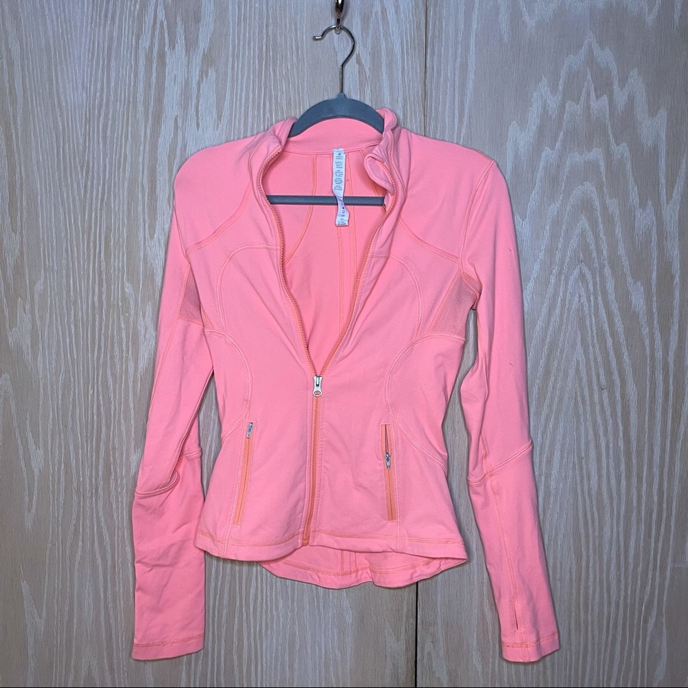Pink coral lululemon zip-up